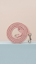 Laisse coton rose nacré