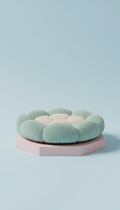 Panier peluche corail doux