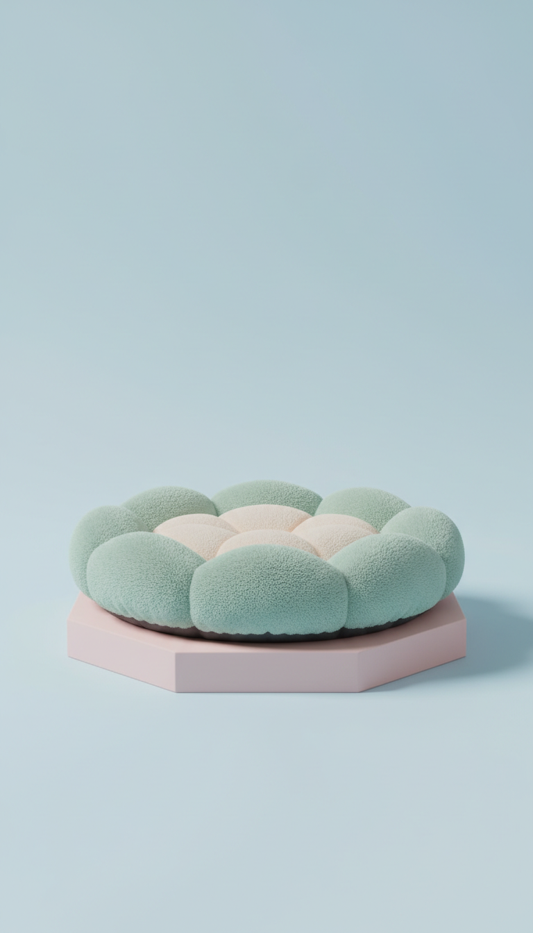 Panier peluche corail doux